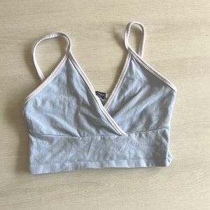 blue crossover brandy melville cropped tank, one size